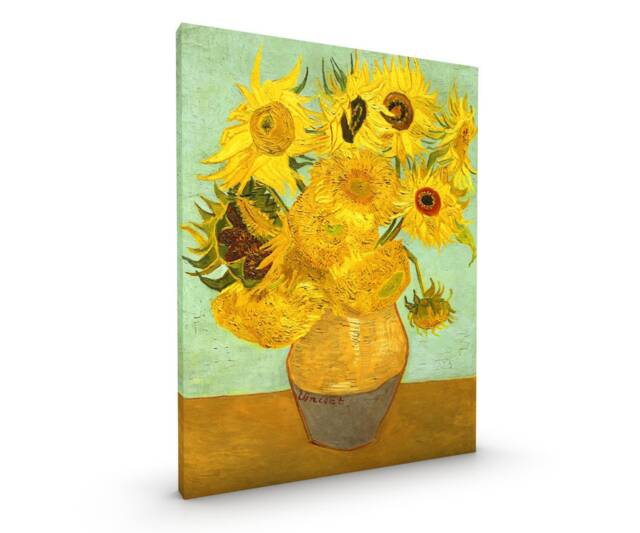 Sunflowers in A Vase Van Gogh Canvas Or Poster Print Glossy Various Sizes - image 1