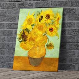 Sunflowers in A Vase Van Gogh Canvas Or Poster Print Glossy Various Sizes - thumbnail 2