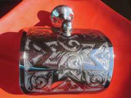 Moroccan Silver Colour Hand Engraved/Hammered Wall Mounted Toilet Paper Roll Holder - Various