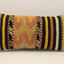 Kilim Pillow Cover 10x20 Inches 25x50 cm Lumbar Cushion Throw Sofa 4Yef-677 - thumbnail 2