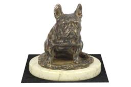 French Bulldog , Dog Sand Marble Base Statue, Limited Edition, Artdog. Made Of Cold Cast Bronze. Perfect Gift. Limited Edition - thumbnail 1