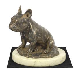 French Bulldog , Dog Sand Marble Base Statue, Limited Edition, Artdog. Made Of Cold Cast Bronze. Perfect Gift. Limited Edition - thumbnail 3