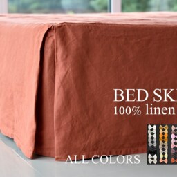 Linen Skirt Custom Bed Skirt/Linen Tailored Bedskirt. Queen Size, King Size Valance College Dorm - thumbnail 2