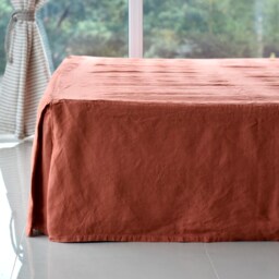 Linen Skirt Custom Bed Skirt/Linen Tailored Bedskirt. Queen Size, King Size Valance College Dorm - thumbnail 3