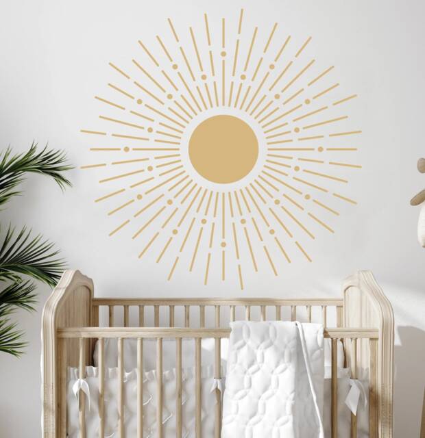 Dizzy Duck Boho Full Sun Stencil By - Sunrise For Painting Nursery Diy Wall D??cor - image 1