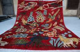 5'2x6'6 Red Kazak A Trees Of Rug, Afghan Brand New Luxury Rug, Medallion Geometric Area Rug For Living Room - thumbnail 1