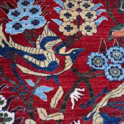 5'2x6'6 Red Kazak A Trees Of Rug, Afghan Brand New Luxury Rug, Medallion Geometric Area Rug For Living Room - thumbnail 3