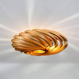 Large Ceiling Lamp Made Of Cherry Tree Wood. Handmade Wooden From Cologne Studio - thumbnail 2