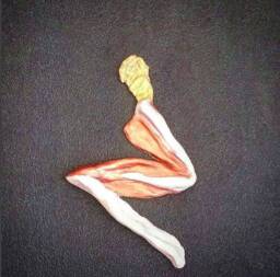 Ballerina Sitting On The Chair Polymer Clay Sculpture Ooak