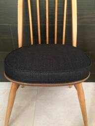 Myhome New Seat Pad(S For Ercol Dining Chairs With Straps & Press Studs - Black - thumbnail 1