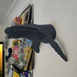 Humpback Whale Wall Art - Animal Decor 3D Printed - thumbnail 3