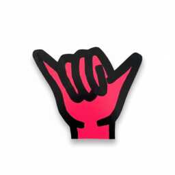 Handmade Wooden Shaka Sign, Retro Surf Wall Art - 11.5 X 10 In - thumbnail 3