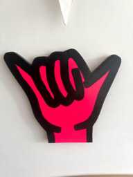 Handmade Wooden Shaka Sign, Retro Surf Wall Art - 11.5 X 10 In - thumbnail 1
