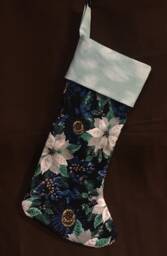 Pine & Poinsettia Christmas Stocking