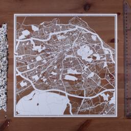 Paper Cut Map Edinburgh 12??12 In. Art Ideal Gifts - thumbnail 1