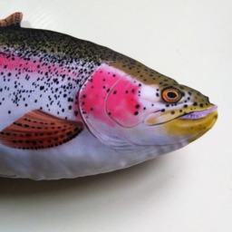 Fish Pillow Salmon Trout Neck Animal Relax Fisherman Gift - thumbnail 3