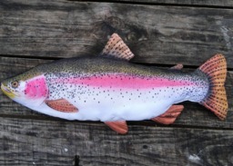 Fish Pillow Salmon Trout Neck Animal Relax Fisherman Gift - thumbnail 1