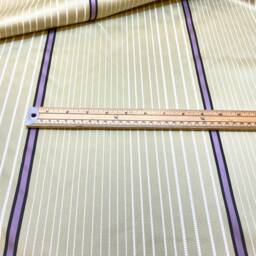 1060. Handmade Soft Gold Purple Stripe, Jacquard Cushion Cover, 18x18 Inch - thumbnail 3