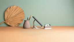 Recycled Wood Fiber 3D Desk Set, Office Accessories, Storage & Decoration, Scandinavian Design, Gift For Home