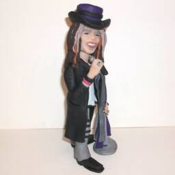 Steven Tyler Figurine, Aerosmith, Rock Star Doll, Miniature Sculpture, Hand Made Polymer Clay Figurine, Home Decor - thumbnail 3