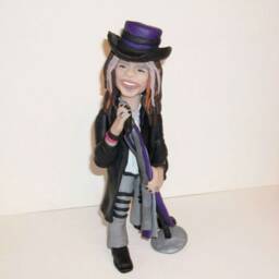 Steven Tyler Figurine, Aerosmith, Rock Star Doll, Miniature Sculpture, Hand Made Polymer Clay Figurine, Home Decor - thumbnail 2