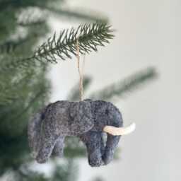 Safari Animal Christmas Ornament - Lion Ornament, Tiger Zebra Needle Felted, Unique Gift - thumbnail 3