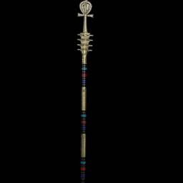 God Osiris Was Sceptre Ebony, Brass & 24K Gold Plated Staff - thumbnail 4
