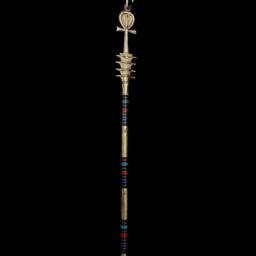 God Osiris Was Sceptre Ebony, Brass & 24K Gold Plated Staff - thumbnail 2