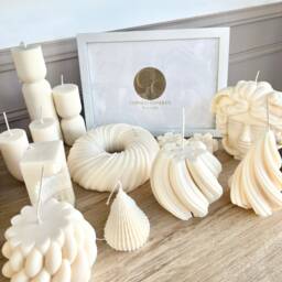 Spiral Christmas Tree Candle - Handmade Soy Wax - thumbnail 3