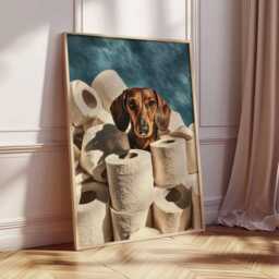 Dachshund Poster, Dog Art Print, Sausage Wall Art, Cute Pet Decor, Wiener Gift Puppy Illustration - thumbnail 2