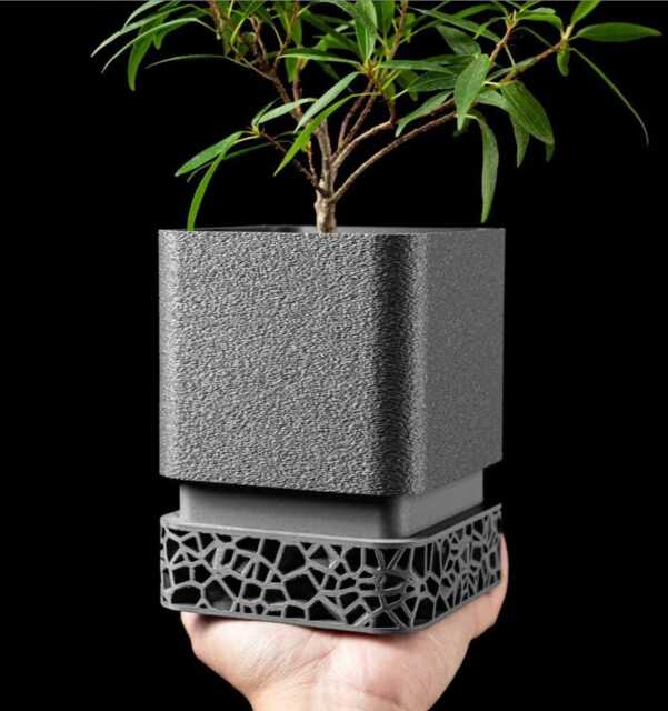 3D Printed Geometric Planter Modern Minimalist Succulent Pot - image 1
