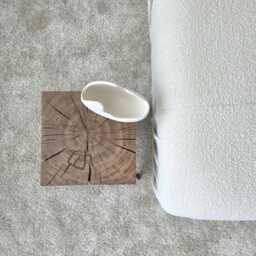 Minimalistic Design, Side Table, Small Nightstand, Mini Handmade Of Solid Oak & Metal - thumbnail 3