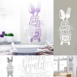 Bon Appetit Wall Sticker For Kitchen Dining Room Cafe Decal Mural Decoration W503A