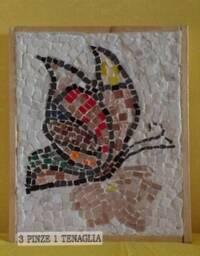 Butterfly Mosaic Painting - Marble, Glass, Enamel