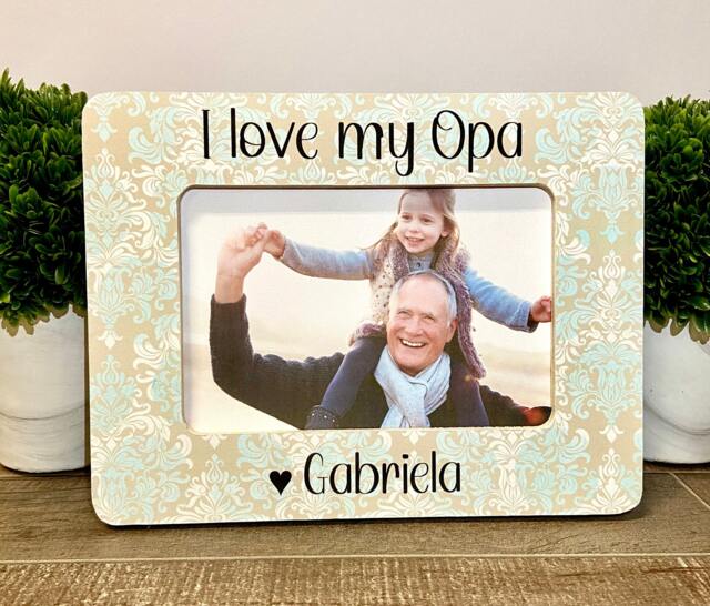 I Love My Opa Personalized Picture Frame, Grandpa Gift, Father's Day Day, Papa Gift