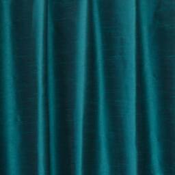 Peacock Greenish Blue Art Silk Curtain Panels, Faux Curtains - Rod Pocket, Grommet, Box Pleat, Three Pinch Pleat, Tab Top & Plain Ring Top - thumbnail 3
