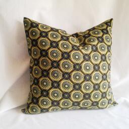 Gold & Black Pillow Cover, 16x16 Decorative Pillow, Toss Home Decor, Summer, Spring - thumbnail 2