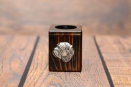 Bullmastiff - Wooden Candlestick With Dog, Souvenir, Decoration, Limited Edition, Collection - thumbnail 1