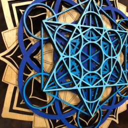 Lotus Mandala, Metatron's Cube, Seed Of Life, Wall Art, Laser Cut, Sacred Geometry - thumbnail 2