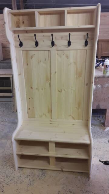 4Ft Wide Coat Rack, Boot Room, Hallway Bench, Monks Bench, Shoe Storage, Any Size Madedelivery Cost Shown On The 2nd Photo - image 1