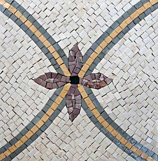 Mosaic Wall Tiles - Hydrangea Ribbons - image 1
