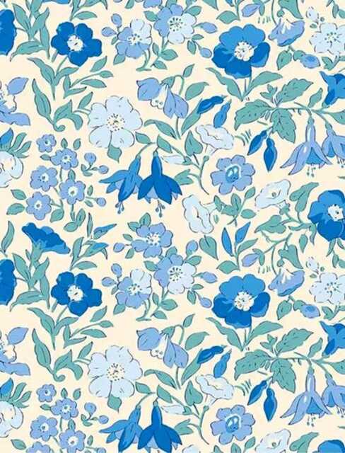 Crib Sheets Fitted Sheets Liberty London - Blue Floral Vintage Toddler Baby - image 1