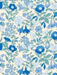 Crib Sheets Fitted Sheets Liberty London - Blue Floral Vintage Toddler Baby - thumbnail 2