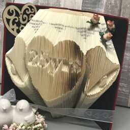 Bells, Paper Anniversary, Folded Book Art, Home Decor - thumbnail 1