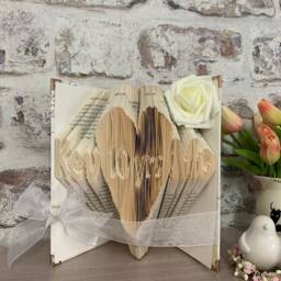 Bells, Paper Anniversary, Folded Book Art, Home Decor - thumbnail 4