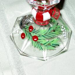 Holiday Pinecone & Holly Candlestick - Pair - thumbnail 3
