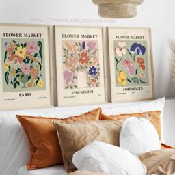 Flower Market Print Set Of 3 - Retro Boho Wall Art - thumbnail 3