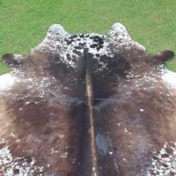 Exclusive Cow Skin Rug-Genuine Tricolor Cowhide Rug Brown & White-Large Rug-Brazilian Area Rug-Speckled Brindle - thumbnail 2