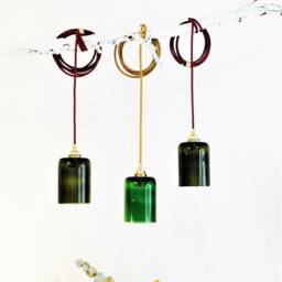 Hanging Lamp Vino Green-Brown - thumbnail 4