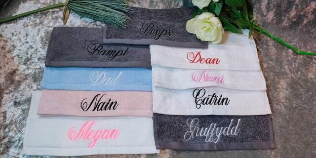 Personalised Embroidered Face Cloth Soft Cotton Custom Face Towel - image 1